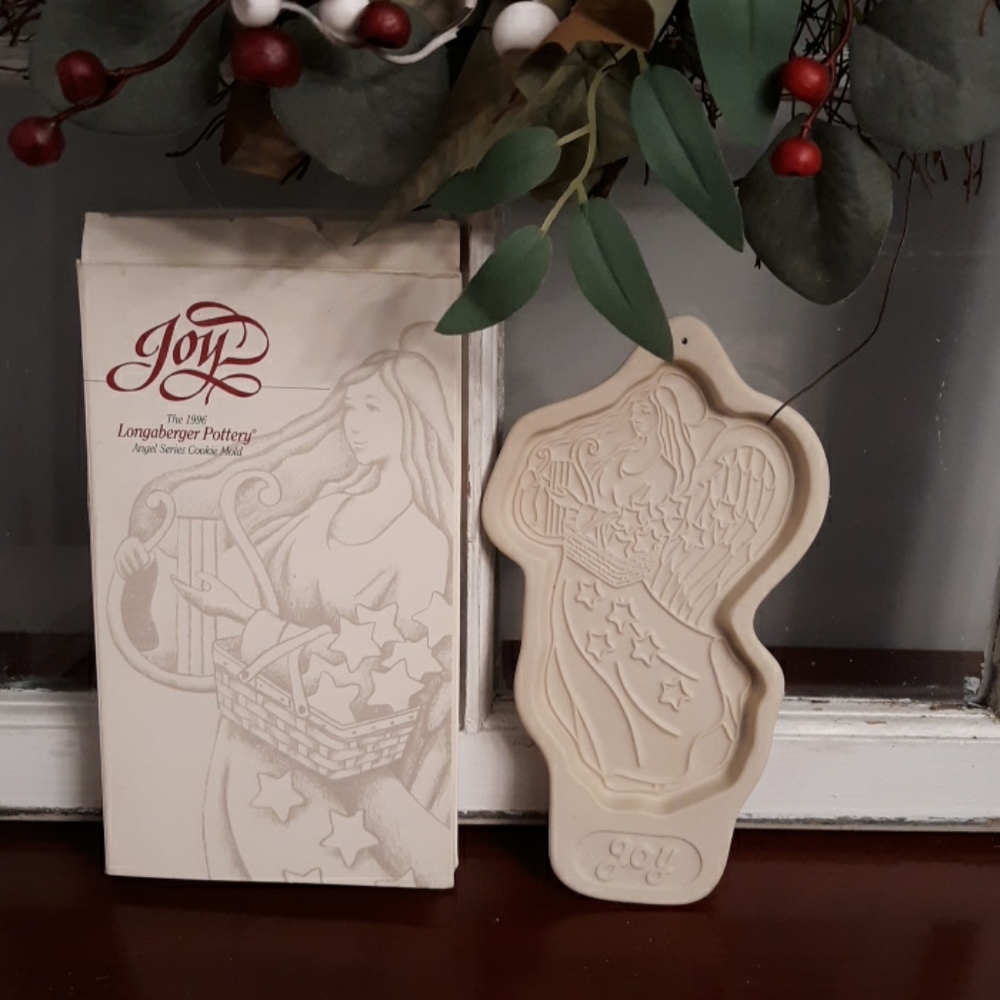 Longaberger Angel cookie mold, Joy